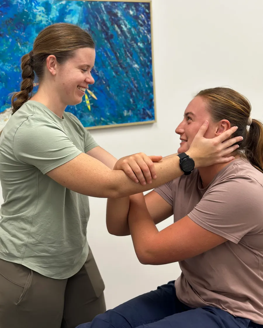 Forward Health physiotherapist performing vestibular assessment